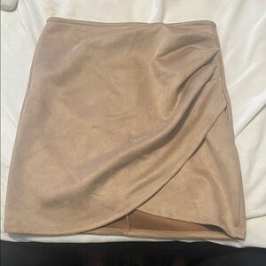 Windsor tan faux suede mini skirt